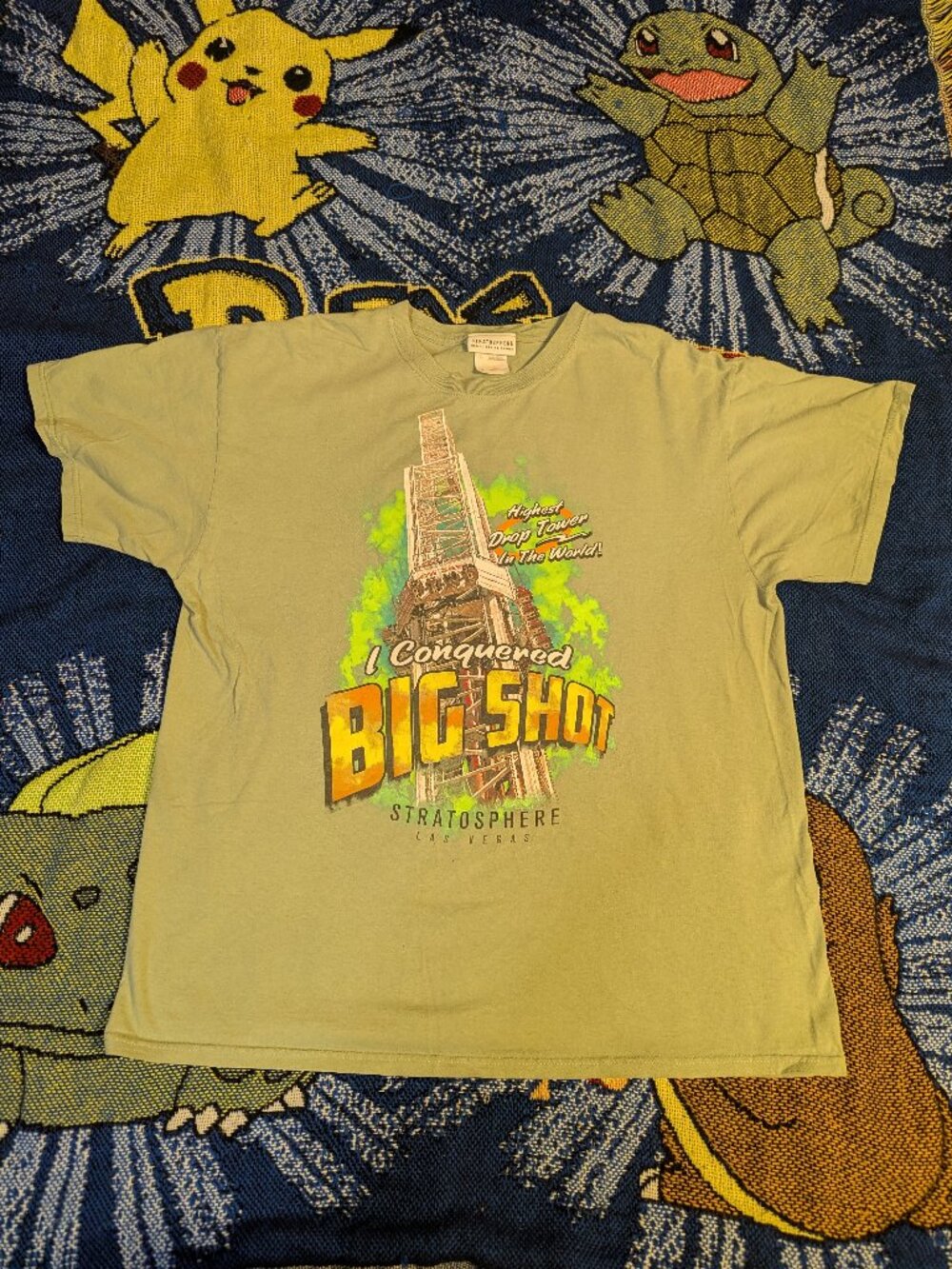 Big Shot Stratosphere Las Vegas Green T-Shirt.  In good condition, size XL.